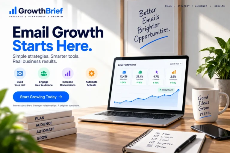Email marketing growth metrics displayed as campaign performance analytics