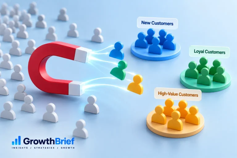 Audience divided into distinct customer groups for email segmentation